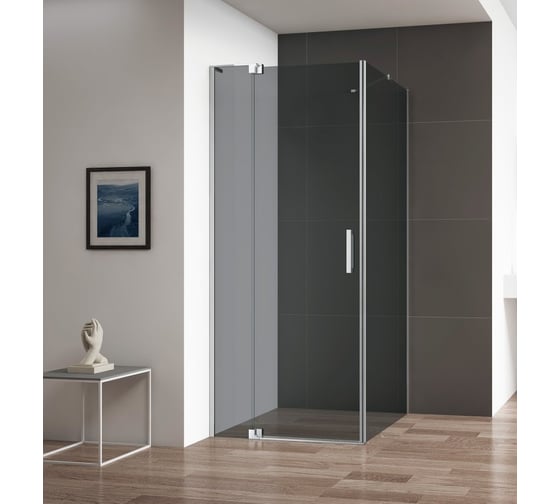 Изображение товара Душевой уголок Cezares SLIDER-AH-1-80-80/90-GRIGIO-Cr
