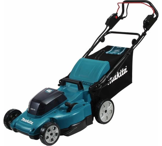 Изображение товара Газонокосилка аккумуляторная Makita LXT 2x18В, 860Вт, 48см, 62л 2,5-5км/ч,4в1,XPT, (2xBL1850B, DC18SH) DLM481CT2