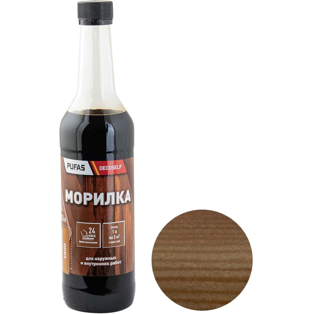 Изображение товара Неводная морилка Pufas орех Decoself 0,5л тов-200262