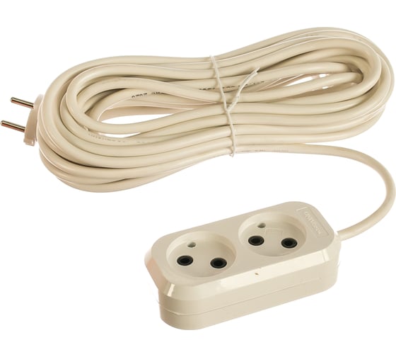 Изображение товара Удлинитель UNIVersal Е-202 ПВС 2*0,75, 2 гнезда, 10м 9634265