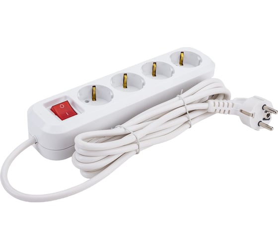 Изображение товара Удлинитель UNIVersal S-304 ПВС 3*1, 4 гнезда, с/з, выключатель 3м 9631990