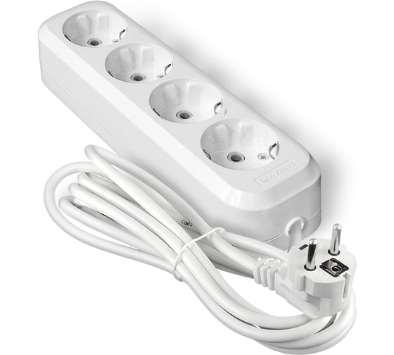 Изображение товара Удлинитель UNIVersal Е-304 ПВС 3*1, 4 гнезда, с/з 3м 9631981
