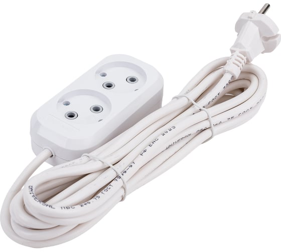Изображение товара Удлинитель UNIVersal Е-202 ПВС 2*0,75, 2 гнезда, 5м 9631961
