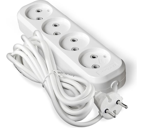 Изображение товара Удлинитель UNIVersal У6-766М ПВС 2*0,75, 4 гнезда, 3м 766М-03