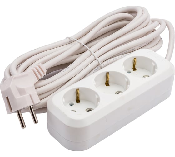 Изображение товара Удлинитель UNIVersal У10-554 ПВС 3*0,75, 3 гнезда, с/з 7м 554-07