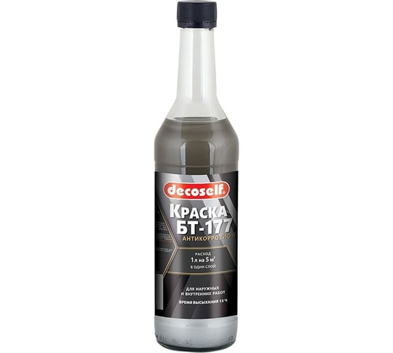 Изображение товара Краска Pufas БТ-177 "серебрянка" Decoself 0,5л тов-200074