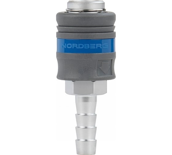 Изображение товара Разъем "мама" быстросъемный - елочка 10 мм, с пластиковой муфтой NORDBERG NPF10P