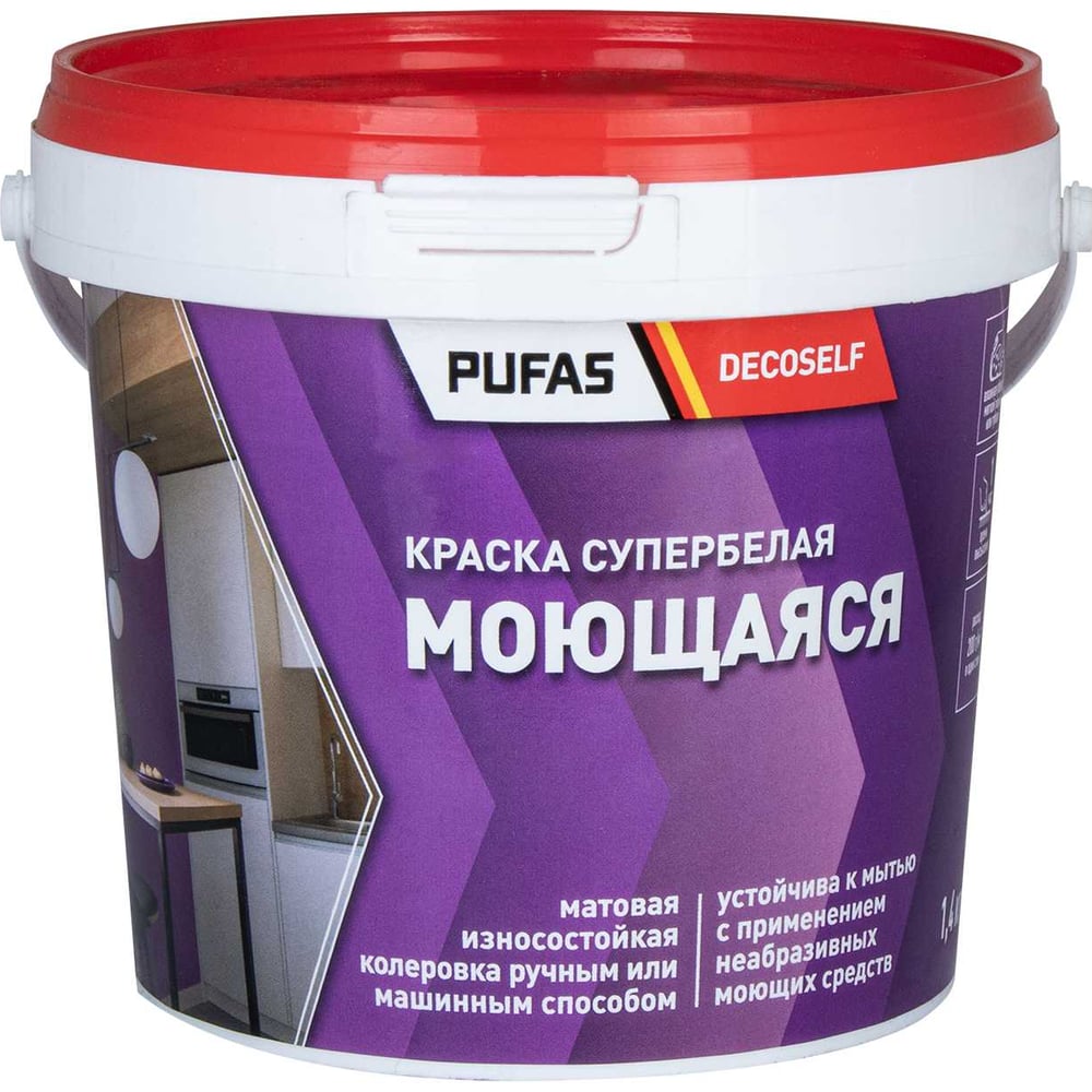 Изображение товара Пуфас Decoself морозная водоэмульсионная акрилатная краска 0.97л Изображение товара Пуфас Decoself морозная водоэмульсионная акрилатная краска 0.97л