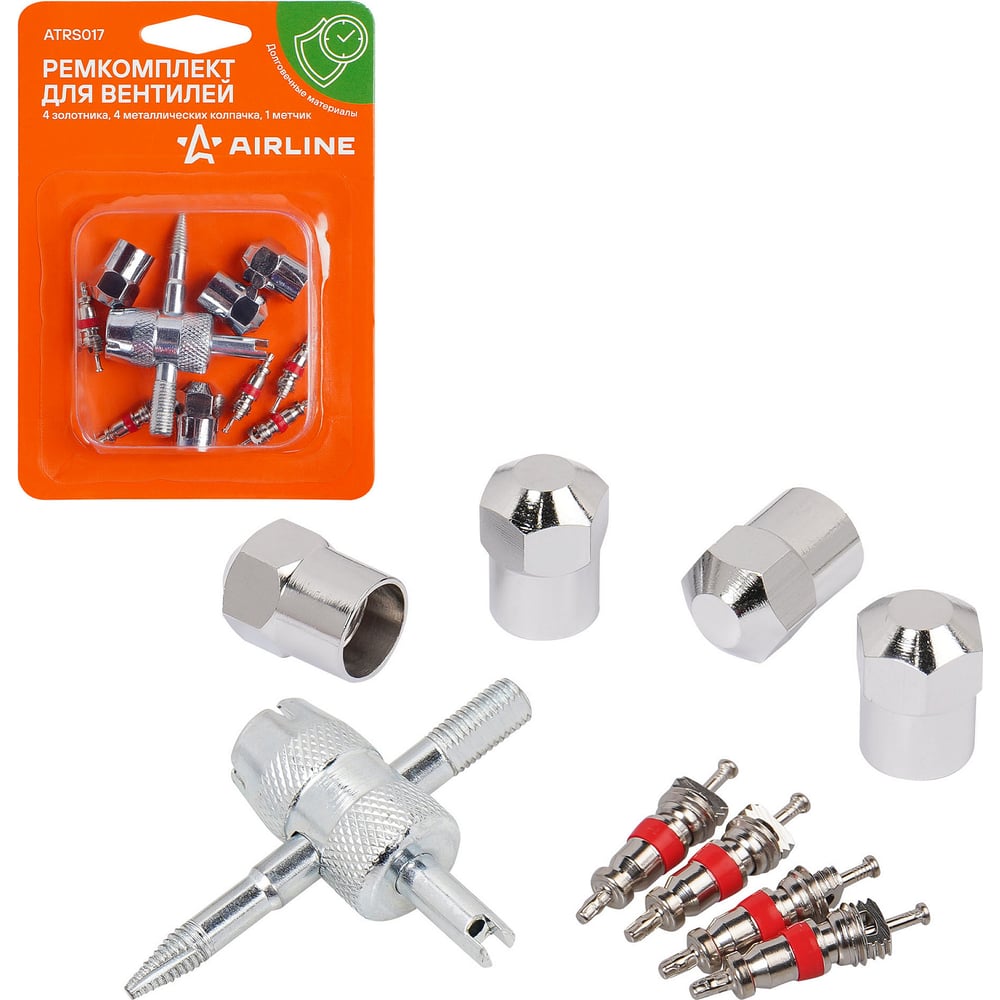 Изображение товара Ремкомплект для вентилей Airline ATRS017 4 золотника металлоколп метчик