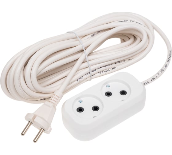 Изображение товара Удлинитель UNIVersal У6-011М ПВС 2*0,75, 2 гнезда, 10м 011М-10