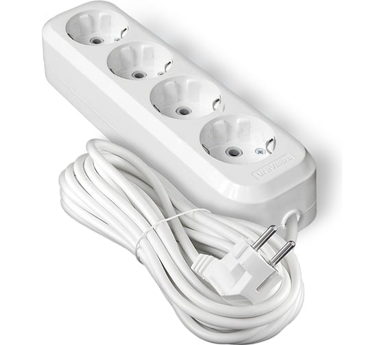 Изображение товара Удлинитель UNIVersal У10-555 ПВС 3*0,75, 4 гнезда, с/з 7м 555-07