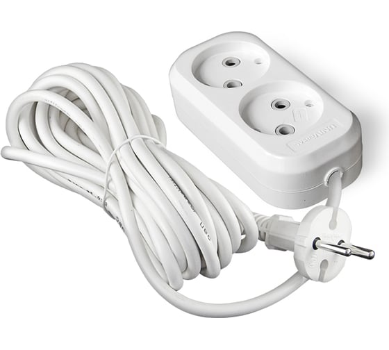 Изображение товара Удлинитель UNIVersal Е-202 ПВС 2*0,75, 2 гнезда, 7м 9631962