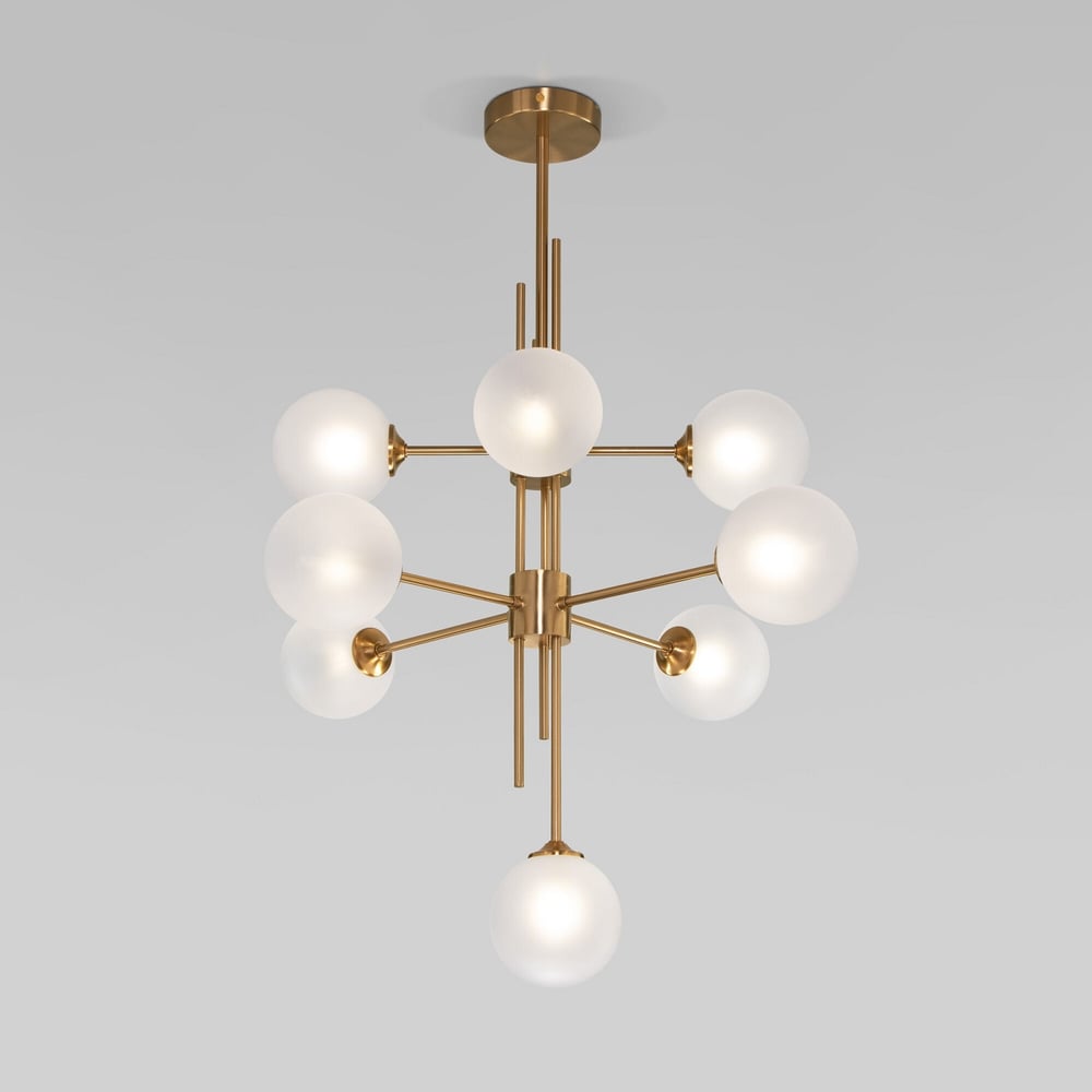 Изображение товара Потолочный светильник Eurosvet 50383 латунь стеклянные плафоны арт-деко