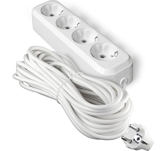 Изображение товара Удлинитель UNIVersal У10-555 ПВС 3*0,75, 4 гнезда, с/з 10м 555-10