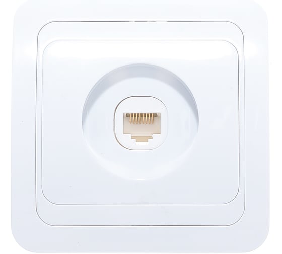 Изображение товара Компьютерная розетка UNIVersal Валери белая В0035