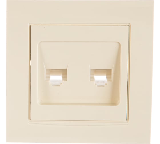 Изображение товара Компьютерная розетка UNIVersal Бриллиант 2-ая слоновая кость ivory 1080