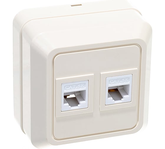 Изображение товара Компьютерная розетка UNIVersal Олимп 2-ая слоновая кость ivory 1074