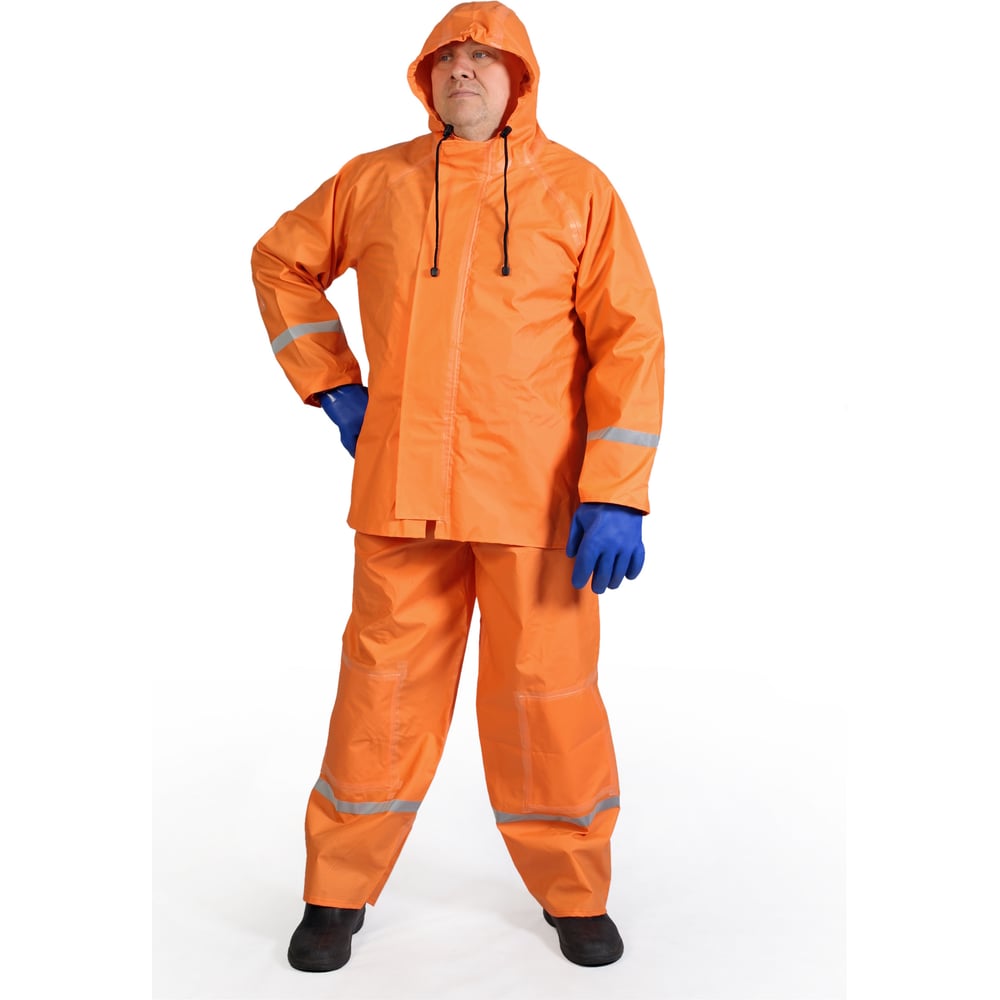 Изображение товара Костюм влагозащитный БЕРТА оранжевый с проклеенными швами 170-176 см