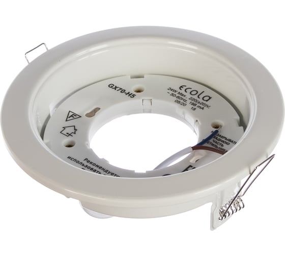 Изображение товара Светильник Ecola GX70-H5 белый встр. без рефл. 53x151 /кd135/ FW70H5ECB