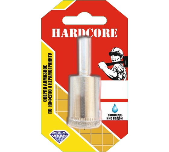 Изображение товара Сверло-коронка алмазное по кафелю и керамограниту 80 мм Hardcore 152080
