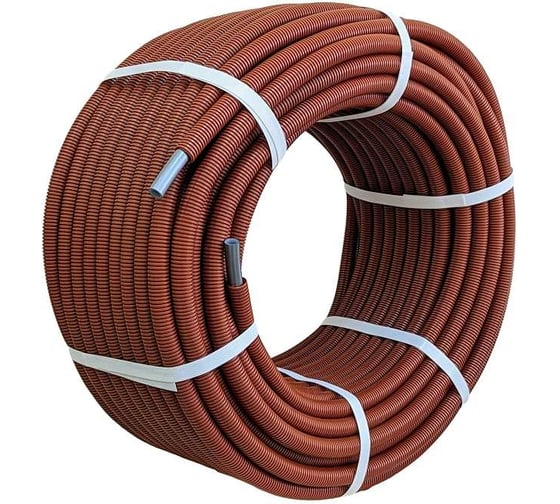 Изображение товара Труба в гофре КОНТУР D20x2,8 G-RAY OXY PEXa-EVOH 100м красная 060500020001