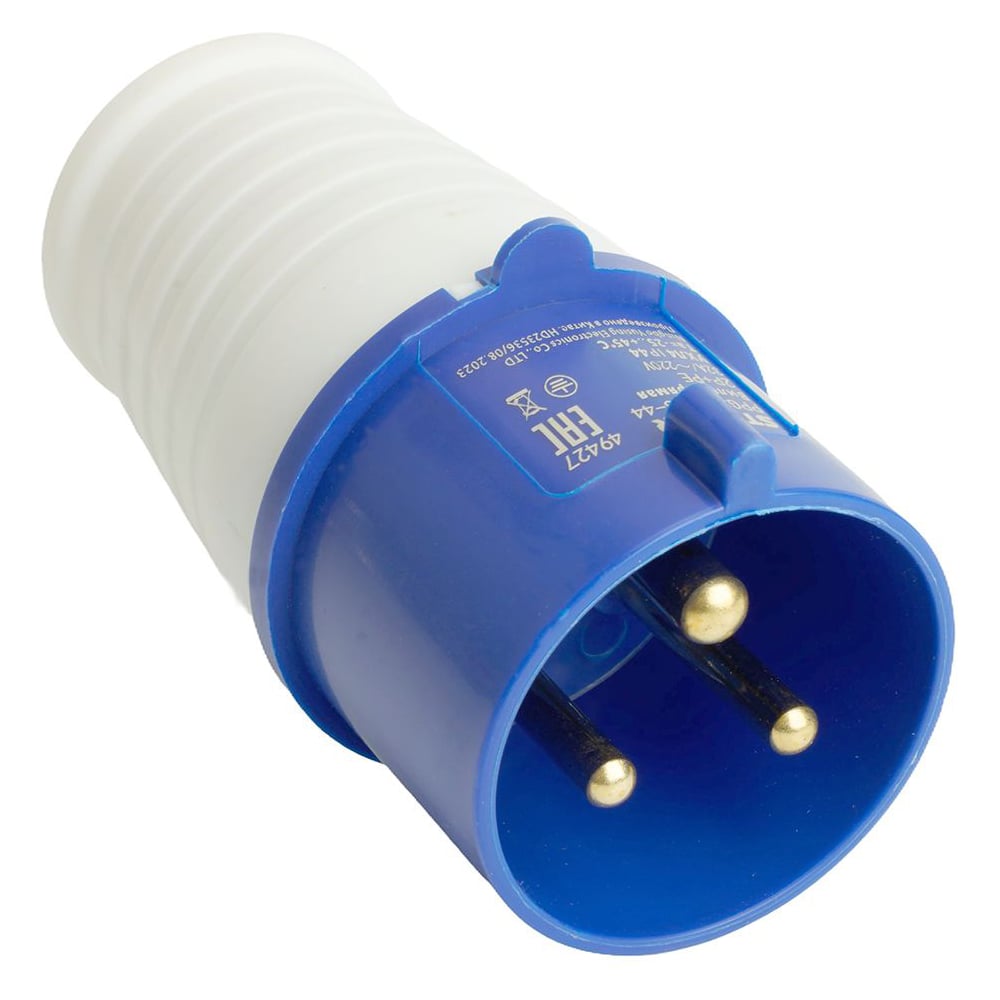 Изображение товара Вилка прямая STEKKER ST-023 32А 220В 2P+PE IP44, PPG32-023-44, 49427