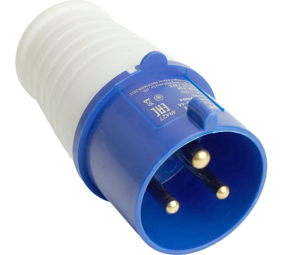 Изображение товара Вилка прямая STEKKER ST-023 32А 220В 2P+PE IP44, PPG32-023-44, 49427