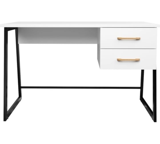 Изображение товара Письменный стол Desk Question лофт DQ MADRID М-4 черный/белый шагрень, 1200х600х775 мм 117274