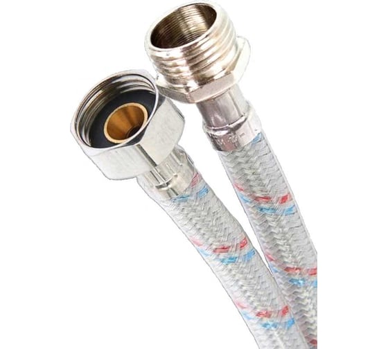 Изображение товара Подводка PROFLINE LUXE 150 см, нержавеющая сталь, гайка-штуцер, с полимерным покрытием УТ-00011459