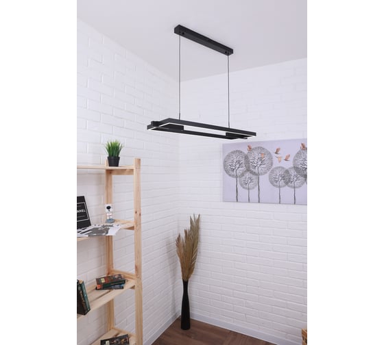 Изображение товара Потолочная светодиодная люстра Schaffner Fonti 3430-885, цвет черный. Люстра с пультом управления, освещение до 13 кв.м, мощность 100 Вт Fonti 3430-885L BK