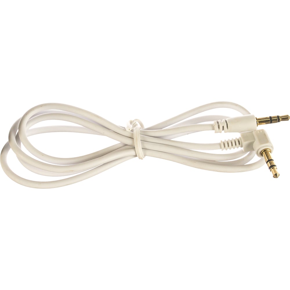 фото Аудио кабель cablexpert 90 градусов, 3.5 джек /3.5 джек, белый, 1м, блистер ccab-01-35mml-1mw