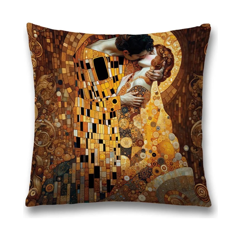 Изображение товара Декоративная наволочка JoyArty Поцелуй 45x45 см на молнии