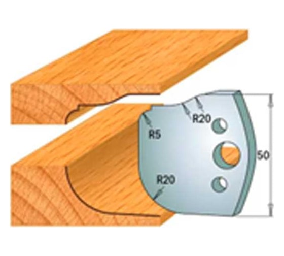 Изображение товара Нож профильный 50 мм для насадной фрезы 27 ROTIS 40069577