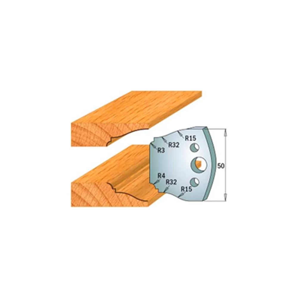 Изображение товара Нож профильный 50 мм для насадной фрезы ROTIS 40069568