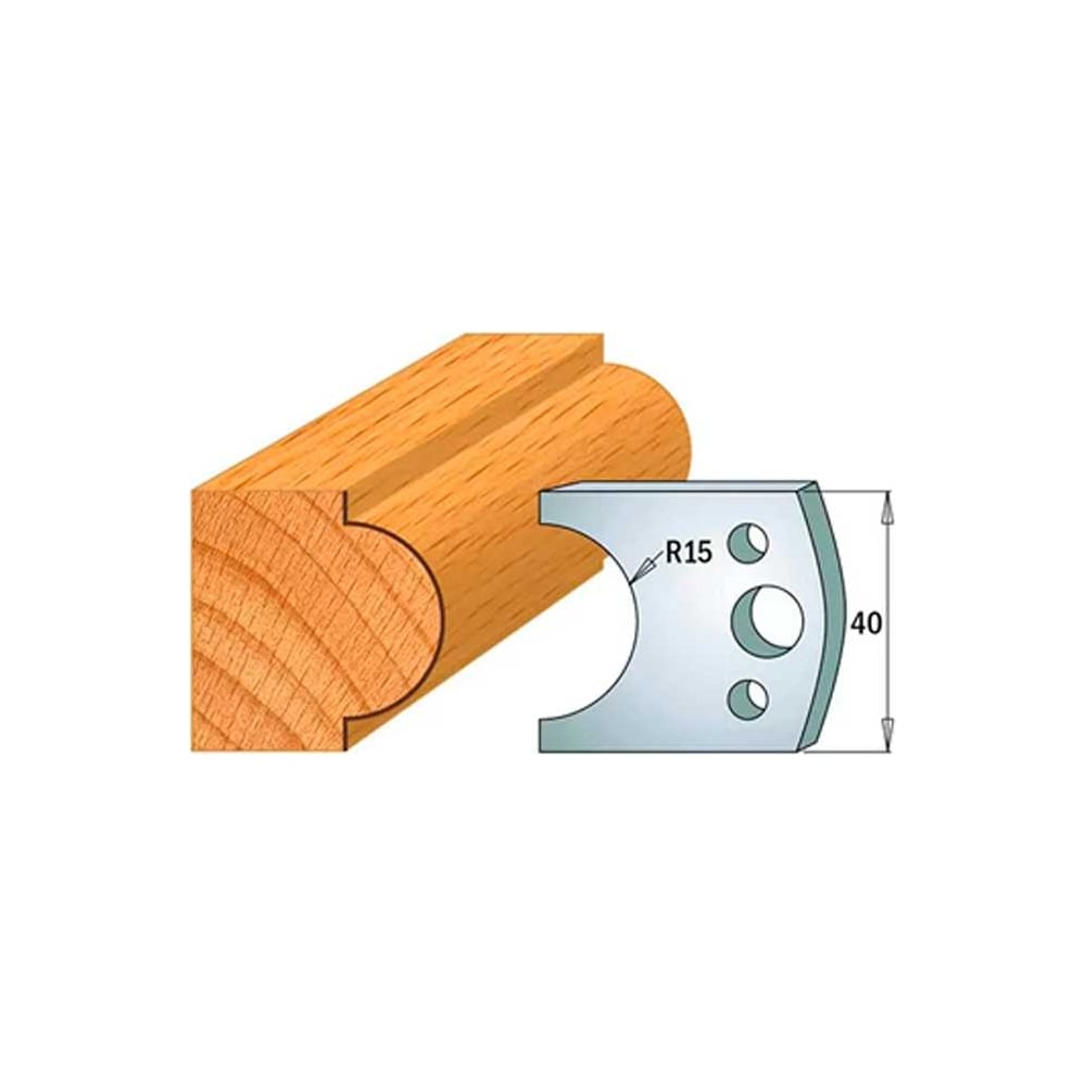 Изображение товара Нож профильный 40 мм для насадной фрезы ROTIS 40069066