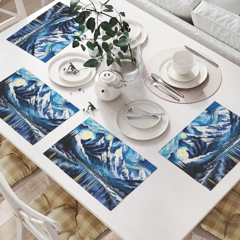 Изображение товара Салфетки для сервировки JoyArty прямоугольные 32x46 см, комплект 4 шт, дизайн гор