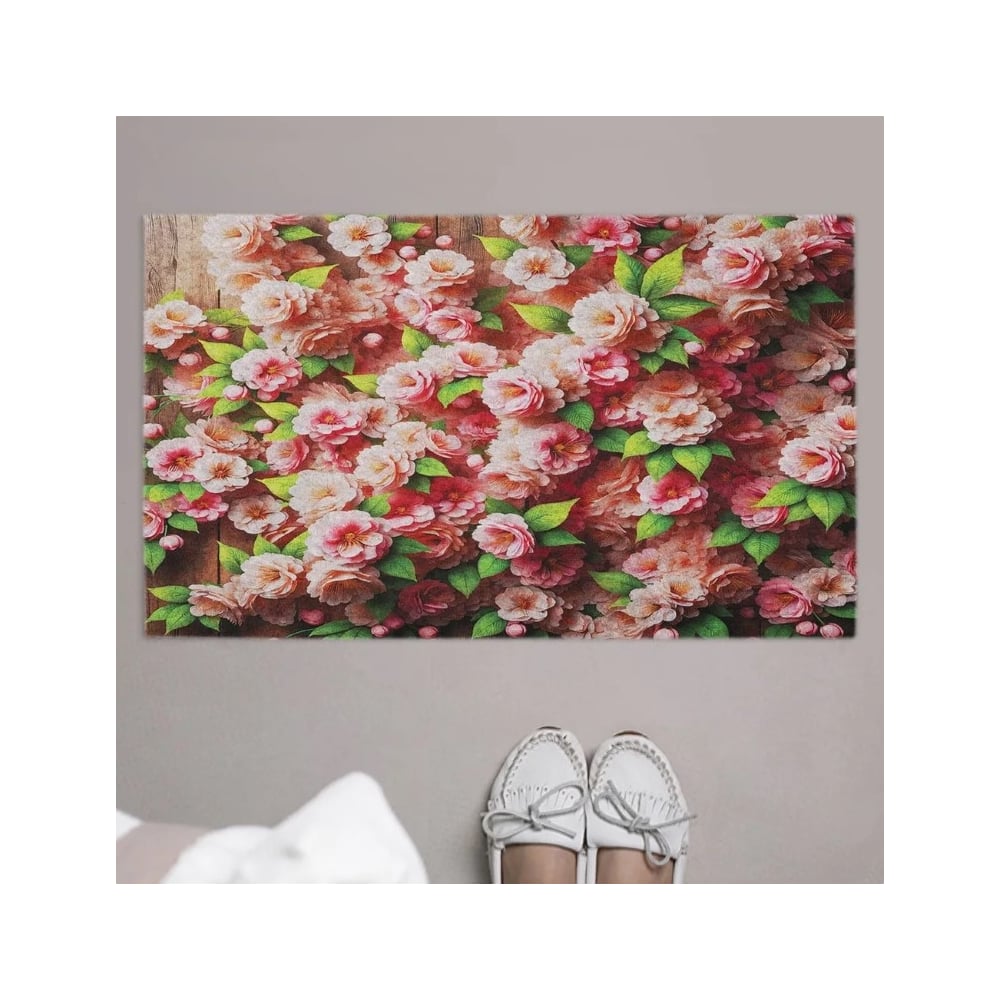 Изображение товара Коврик придверный JoyArty с рисунком розы 45х75 см