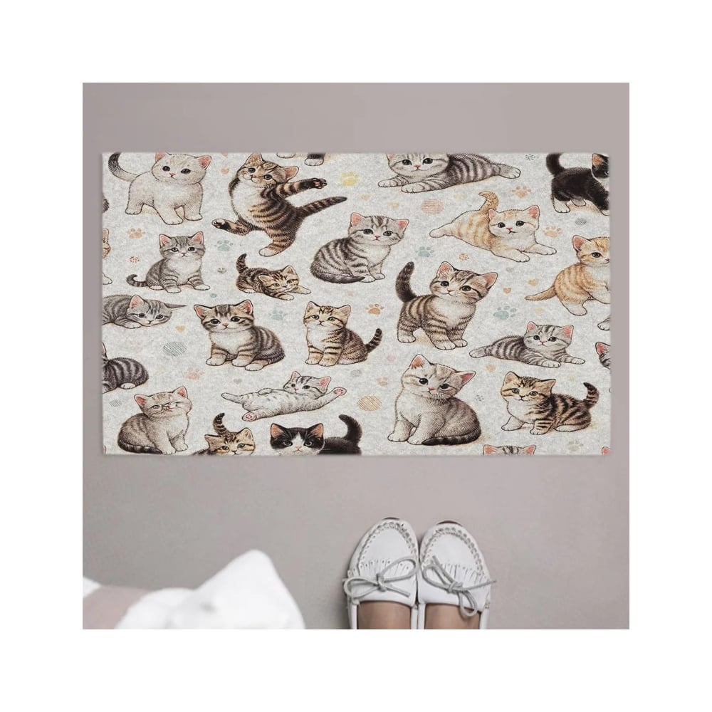 Изображение товара Коврик придверный JoyArty 45х75 см с принтом котятки для прихожей