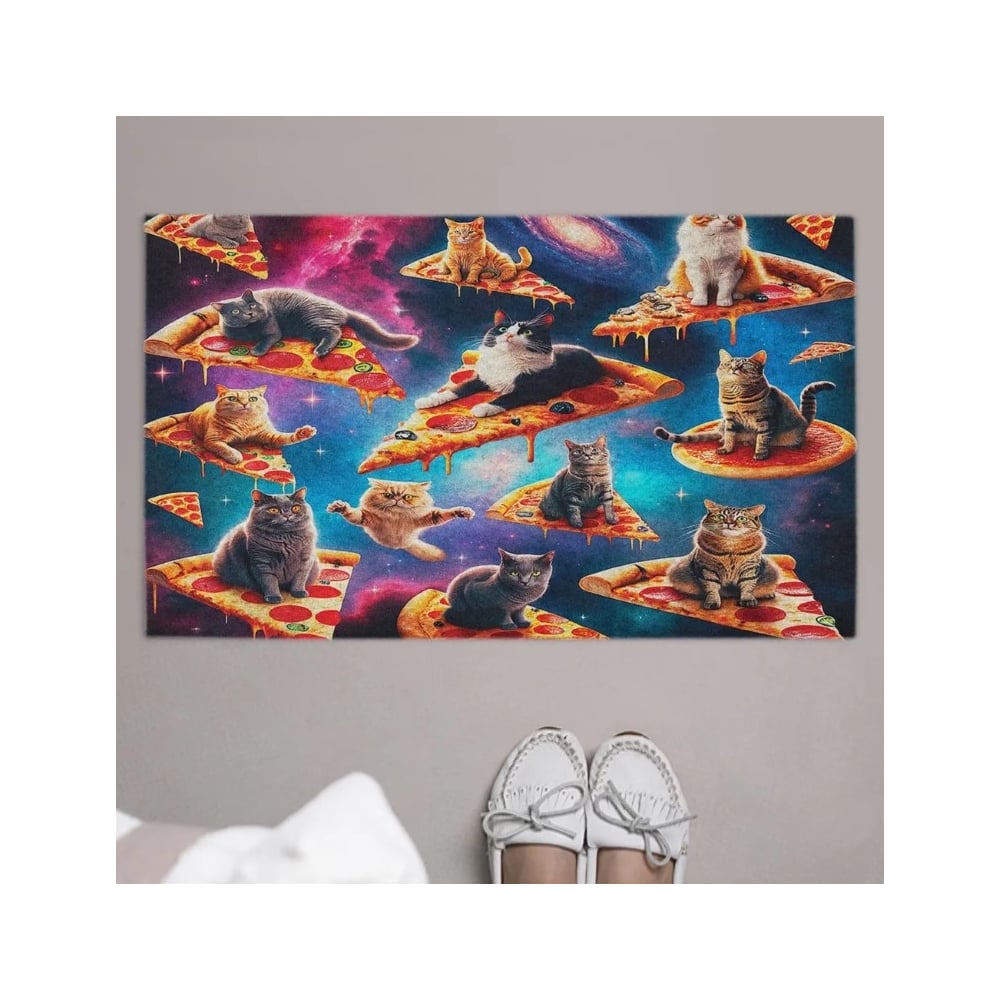 Изображение товара Коврик придверный JoyArty Пицца котики 45х75 см