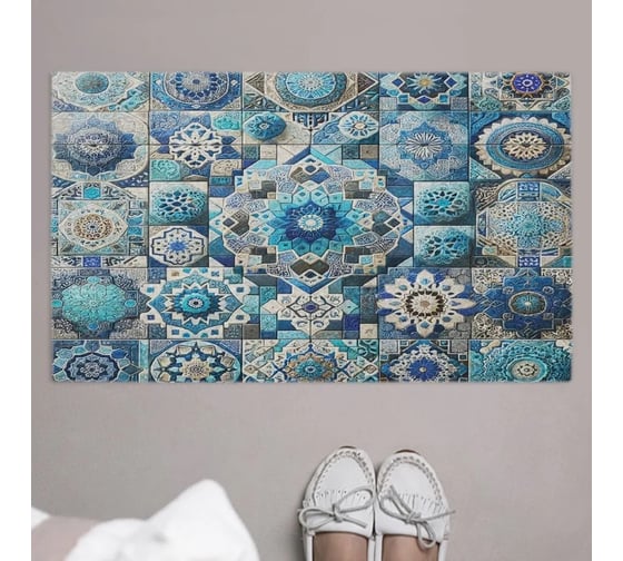 Изображение товара Коврик придверный JoyArty в прихожую с принтом Турецкий печворк 45х75 см door_sd1120