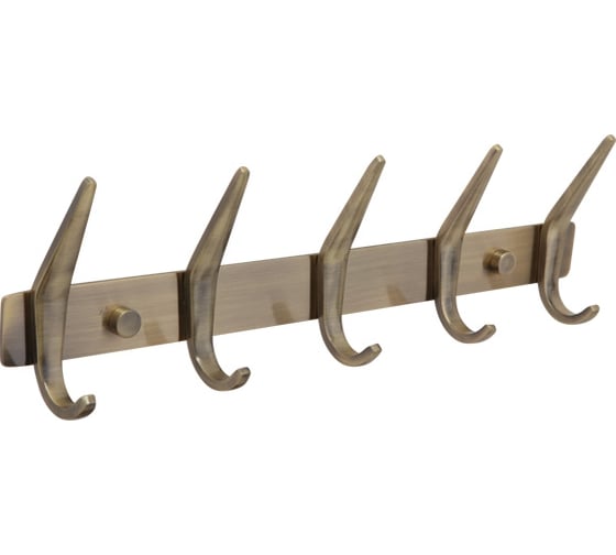 Изображение товара Планка с 5-ю крючками Veragio GIFORTES L31.5xH3 см, бронза VR.GFT-9075.BR