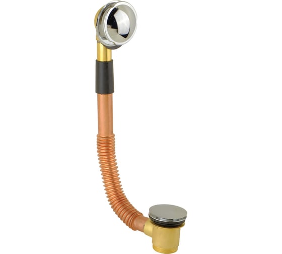 Изображение товара Слив-перелив для ванны Veragio SBORTIS clic-clac, латунь с медной трубкой, хром VR.SBR-8331.CR