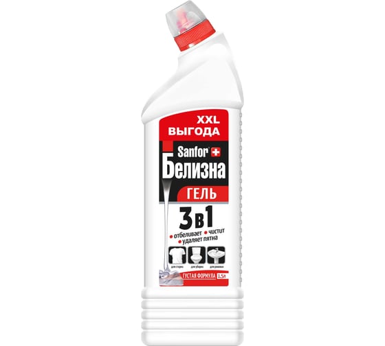Изображение товара Средство с комплексным действием SANFOR "Белизна гель", 1500 мл 25408