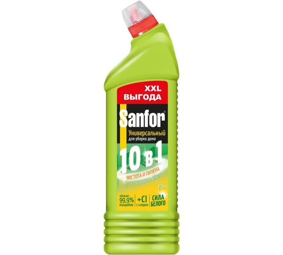 Изображение товара Средство санитарно-гигиеническое SANFOR Универсал Лимонная свежесть, 1500 мл 24503
