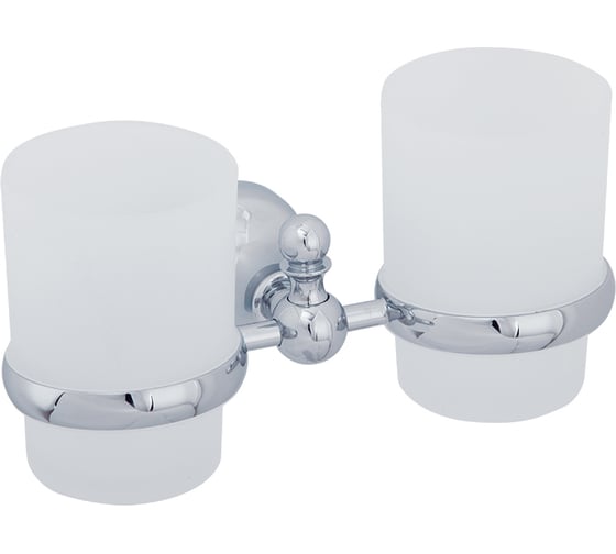 Изображение товара Настенный двойной стакан Veragio Gialetta матовое стекло, хром VR.GIL-6442.CR