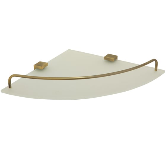 Изображение товара Угловая полка Veragio Gifortes 25.6х25.6x4 см, стекло матовое, бронза VR.GFT-9031.BR