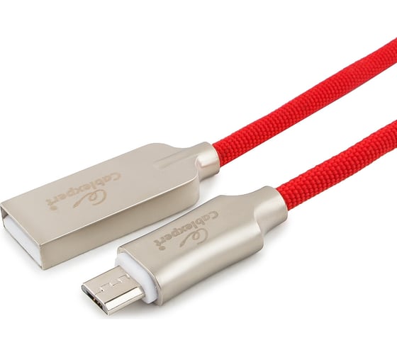 Изображение товара Кабель USB 2.0 Cablexpert, AM/microB, длина 1м, красный CC-P-mUSB02R-1M