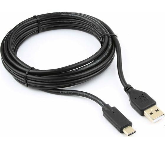 Изображение товара Кабель USB Cablexpert, USB2.0, AM/USB, Type-C, 3м, пакет CCP-USB2-AMCM-10