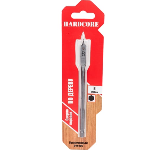 Изображение товара Сверло по дереву перовое с подрезателями (8x152 мм) Hardcore 160815