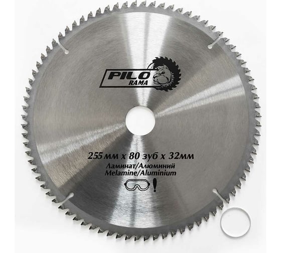 Изображение товара Диск пильный по ламинату и алюминию (250х32/30 мм; 80TPI) Pilorama 512580